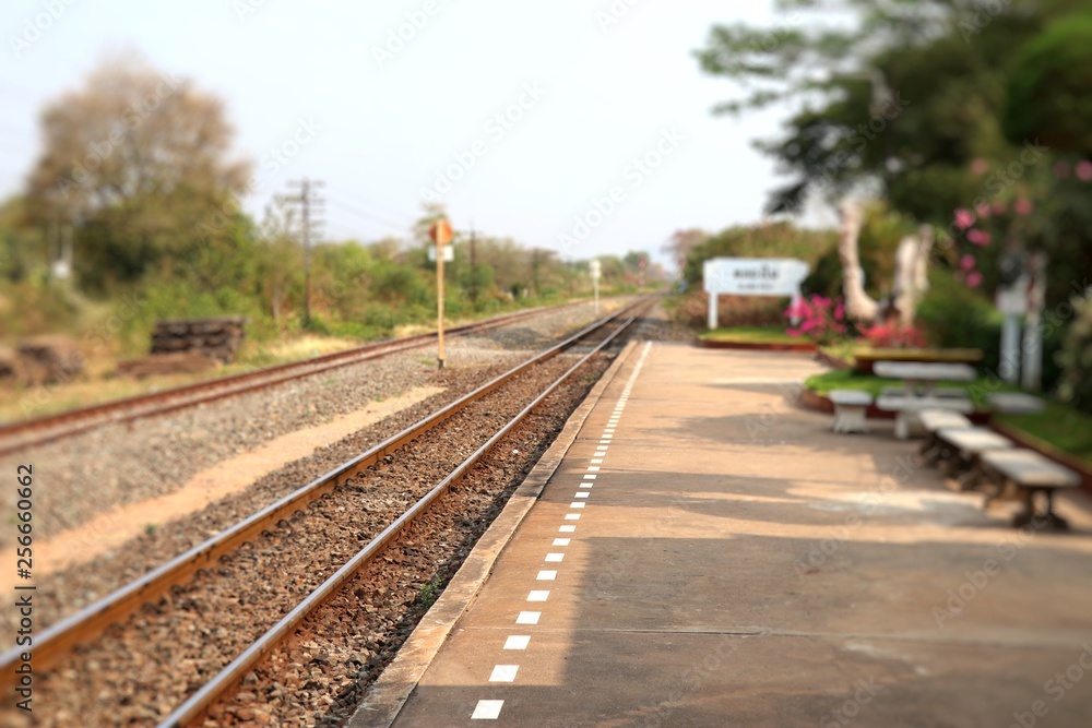 Train station and railway