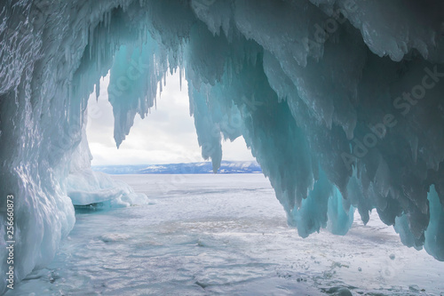 Fototapeta Fabulous ice cave on lake Baikal. Eastern Siberia, Russia
