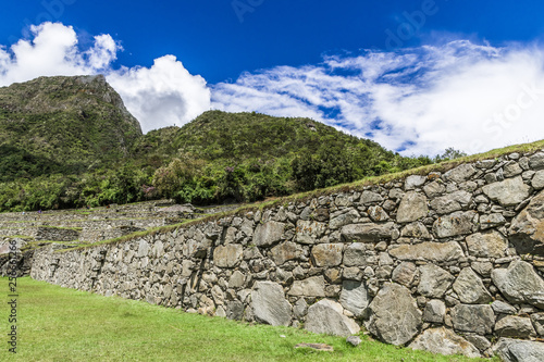 Wall of the Inca at ancient Machu Picchu