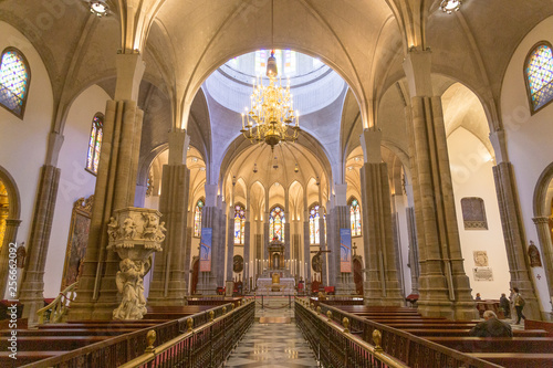 Santa Cruz  Canary Islands  Spain. 02-28-2019.  Interior of Cathedral  at Santa Cruz  at Tenerife   Canary Islands  Spain.