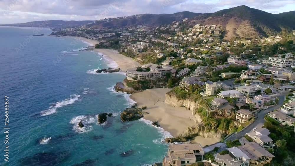 Beautiful 4K Ariel Shot of Laguna Beach, CA. Beautiful 4K Ariel Shot of Laguna Beach, CA.