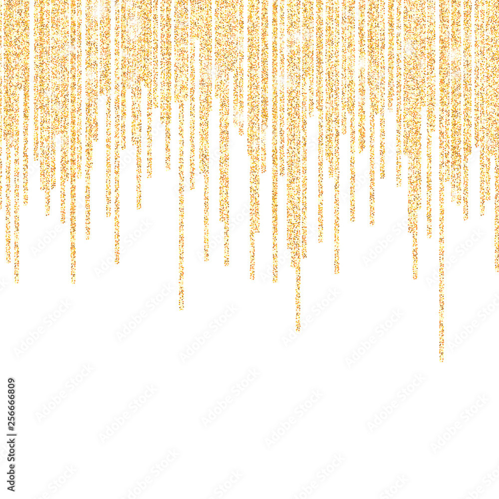 Golden glitter sparkle on a transparent background. Gold Vibrant background  with twinkle lights. Vector illustration Stock Vector | Adobe Stock