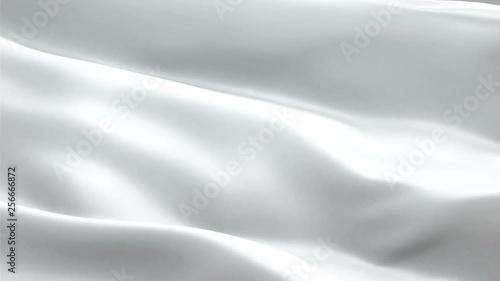 Empty white clear waving in wind video footage Full HD. Realistic Plush Satin Flag background. White Flag Looping Closeup 1080p Full HD 1920X1080 footage. White Satin Material color flags Full HD photo