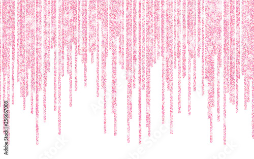 Pink glitter sparkle on a transparent background. Rose Gold Vibrant background with twinkle lights. Vector illustration