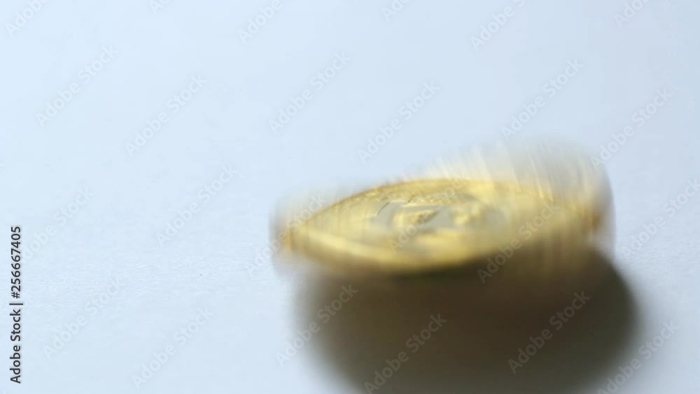 Bitcoin cryptocurrency BTC coin spinning rotate Bitcoin cryptocurrency BTC coin spinning rotate