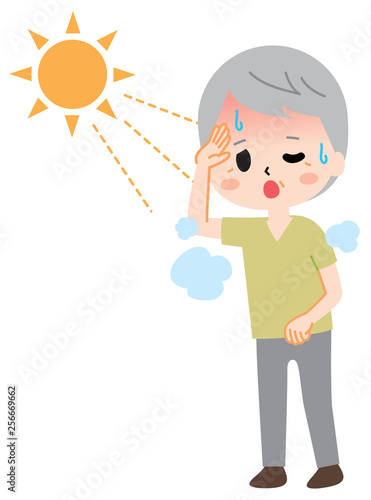 Heatstroke senior illustration