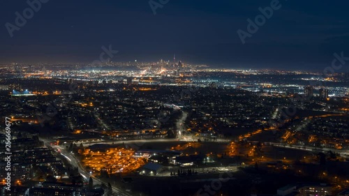 Wallpaper Mural City Night Skyline Time-lapse of Toronto Torontodigital.ca