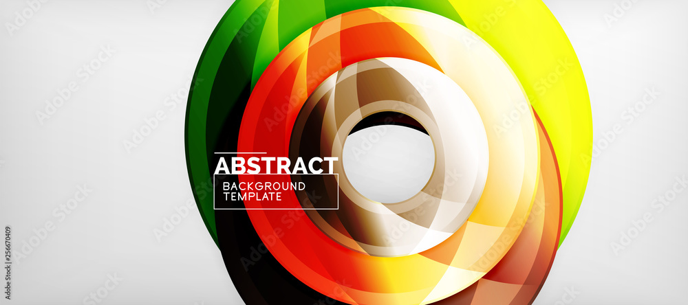 Modern geometric circles abstract background, colorful round shapes with shadow effects Modern geometric circles abstract background, colorful round shapes with shadow effects