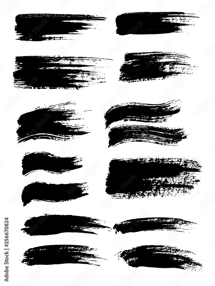 Painted grunge stripes set. Black labels, background, paint texture. Brush strokes vector. Handmade design elements. Painted grunge stripes set. Black labels, background, paint texture. Brush strokes vector. Handmade design elements.