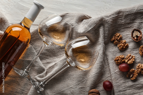 Elegant rosé wine bottle an...