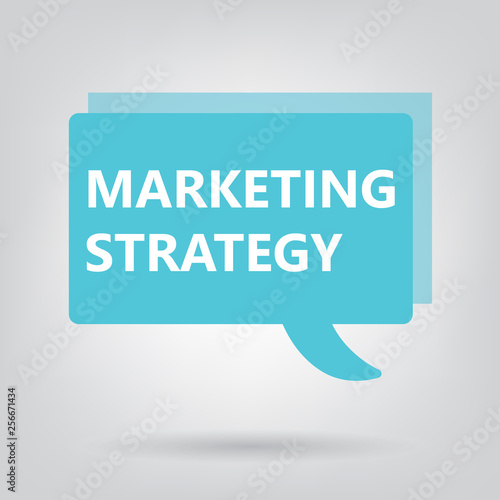 marketing strategy written on a speech bubble- vector illustration