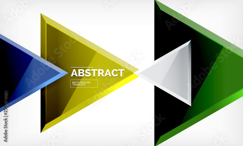 Free Download Tech futuristic geometric 3d shapes, minimal abstract background - GFXLoad