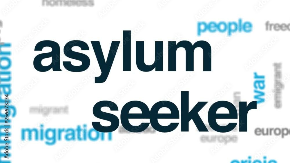 Asylum seeker animated word cloud. Kinetic typography. Asylum seeker animated word cloud. Kinetic typography.