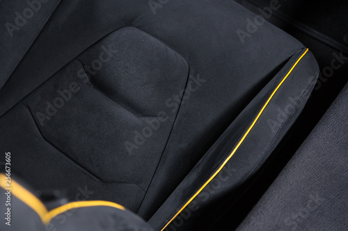 Close up of black car seat © camerarules