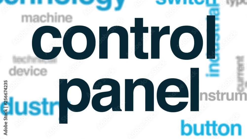 Control panel animated word cloud. Kinetic typography. Control panel animated word cloud. Kinetic typography.