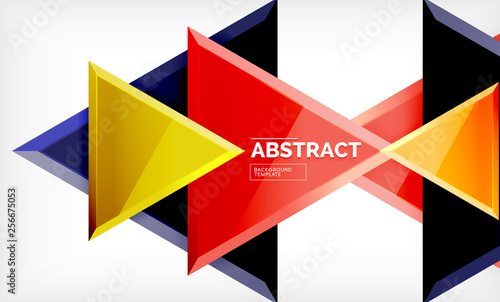 Free Download Flying triangles compostion geometric background - GFXLoad