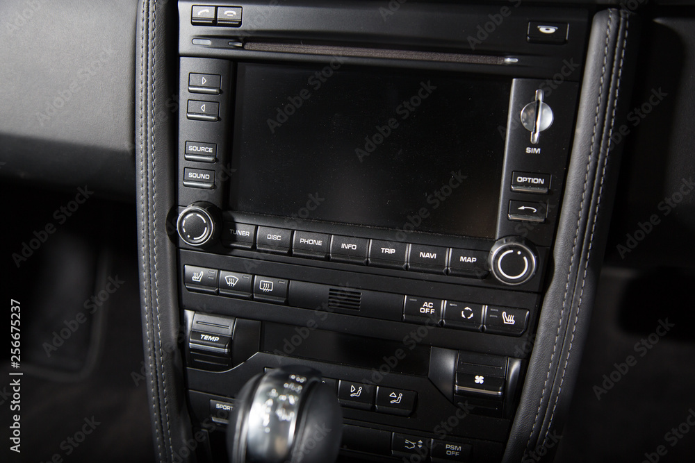 Fototapeta premium Infotainment system of sports car