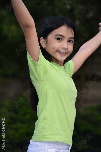 A Filipina Female Dancing
