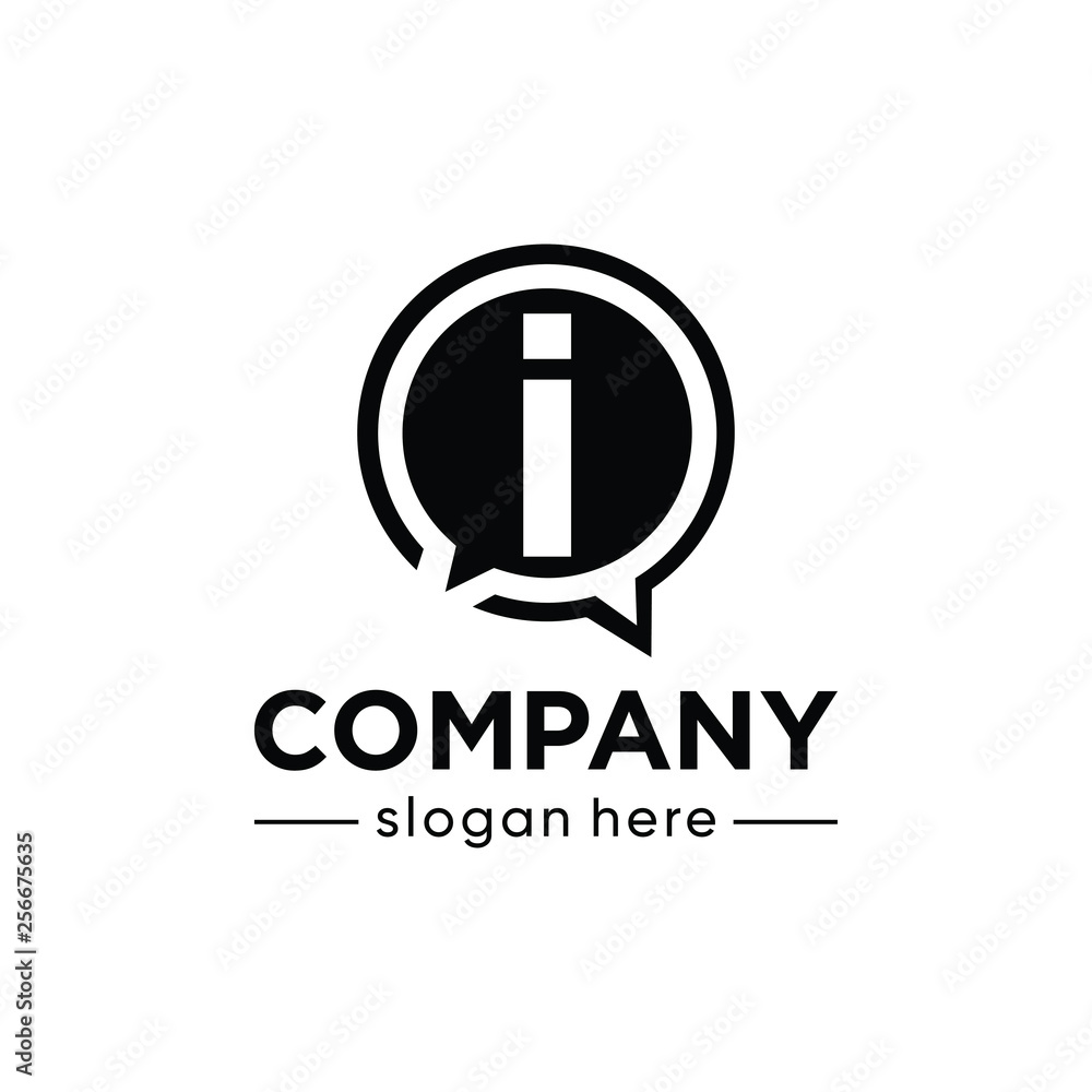 alphabet letter with bubble talk logo concept alphabet letter with bubble talk logo concept