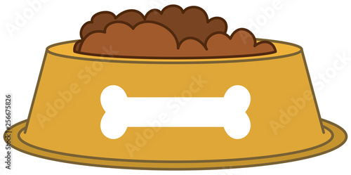 a dog or cat bowl full of food