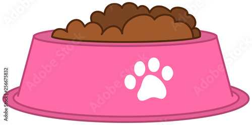 a dog or cat bowl full of food