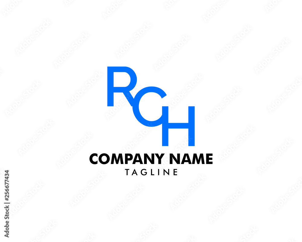 Letter RCH element logo design Letter RCH element logo design