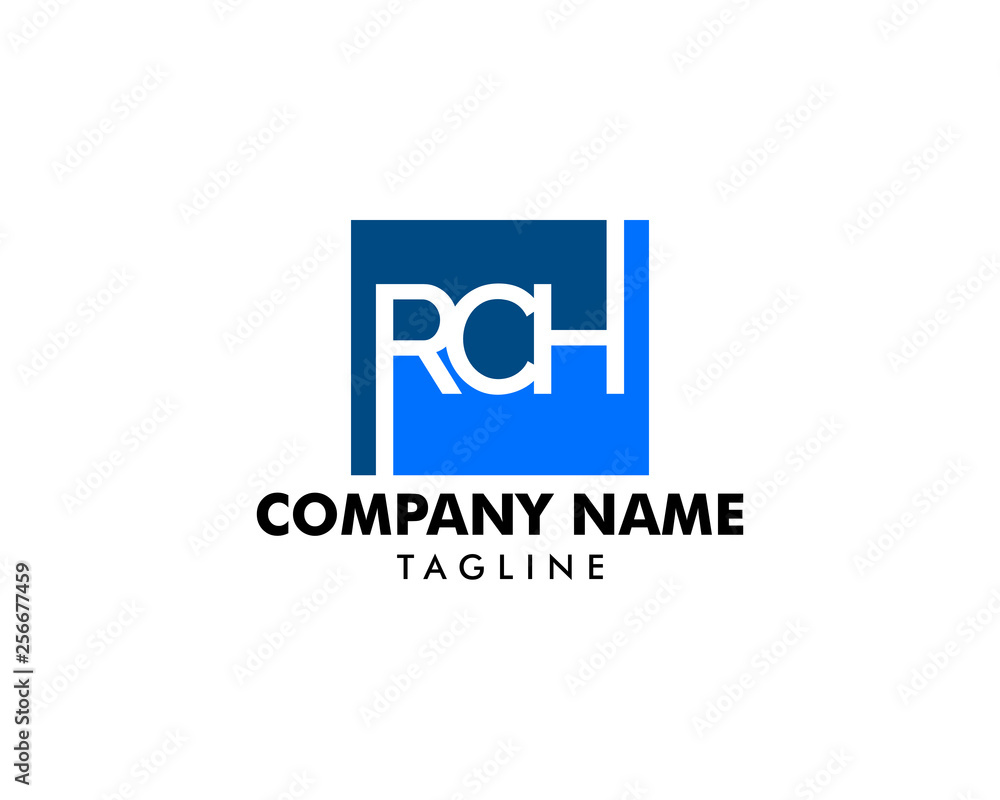 Letter RCH element logo design Letter RCH element logo design