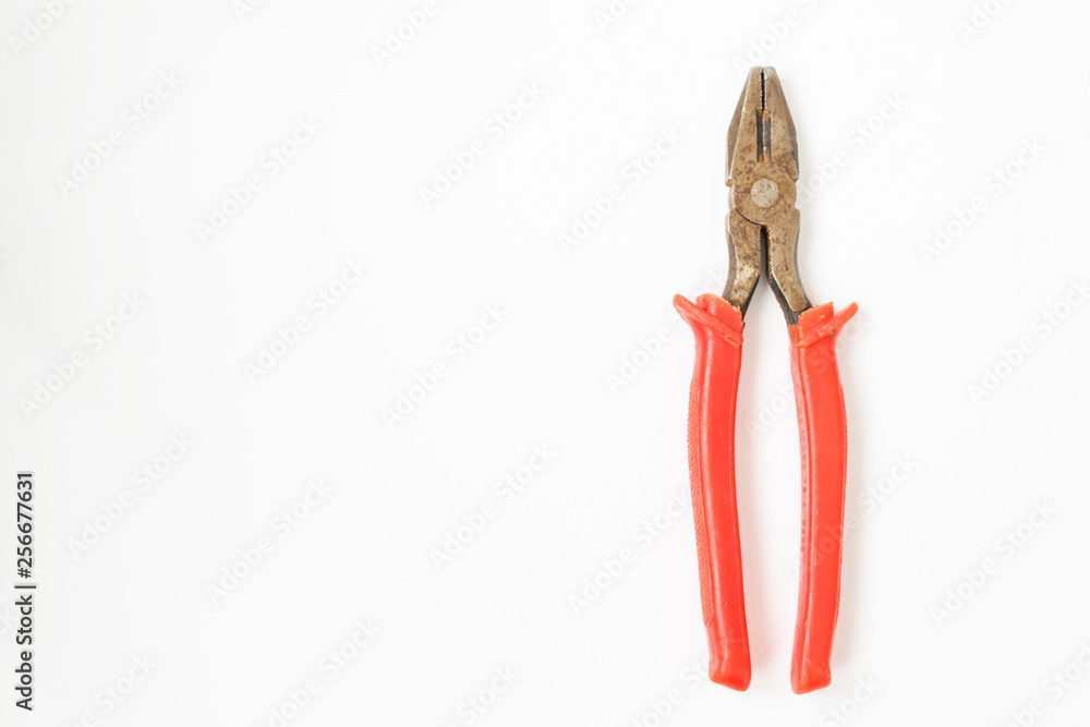 Tools for repairing top view on white background Tools for repairing top view on white background