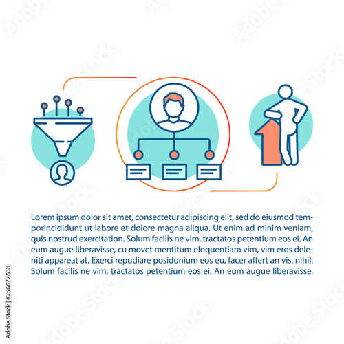 Employee abilities and skills concept linear illustration