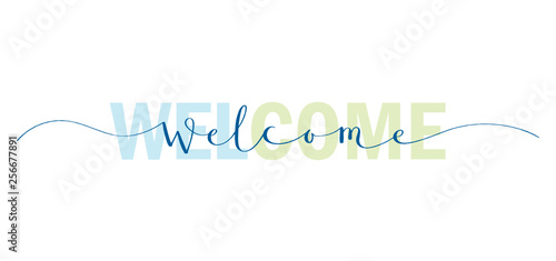 WELCOME typography banner
