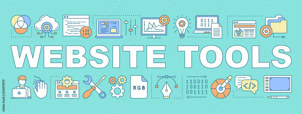 Website tools word concepts banner