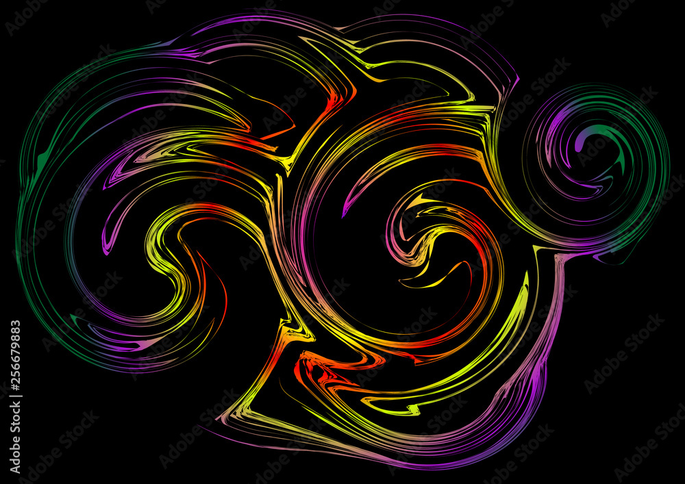 Abstract background of multicolored lines and spots Abstract background of multicolored lines and spots