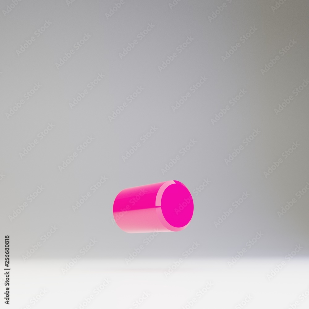 Giant 3D period symbol. Rendered glossy pink font isolated on white background. Giant 3D period symbol. Rendered glossy pink font isolated on white background.