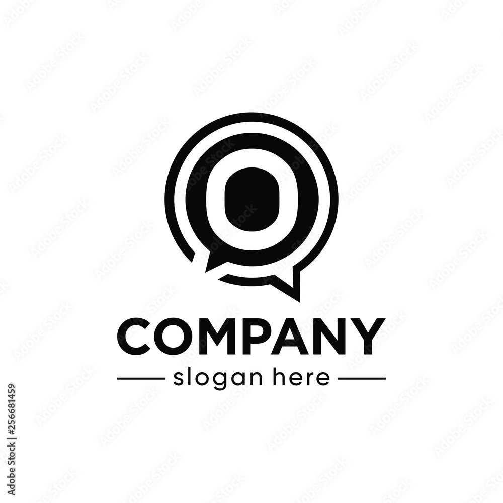 alphabet letter with bubble talk logo concept alphabet letter with bubble talk logo concept