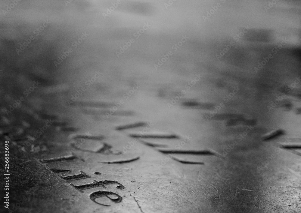 Macro text in cathedral Macro text in cathedral