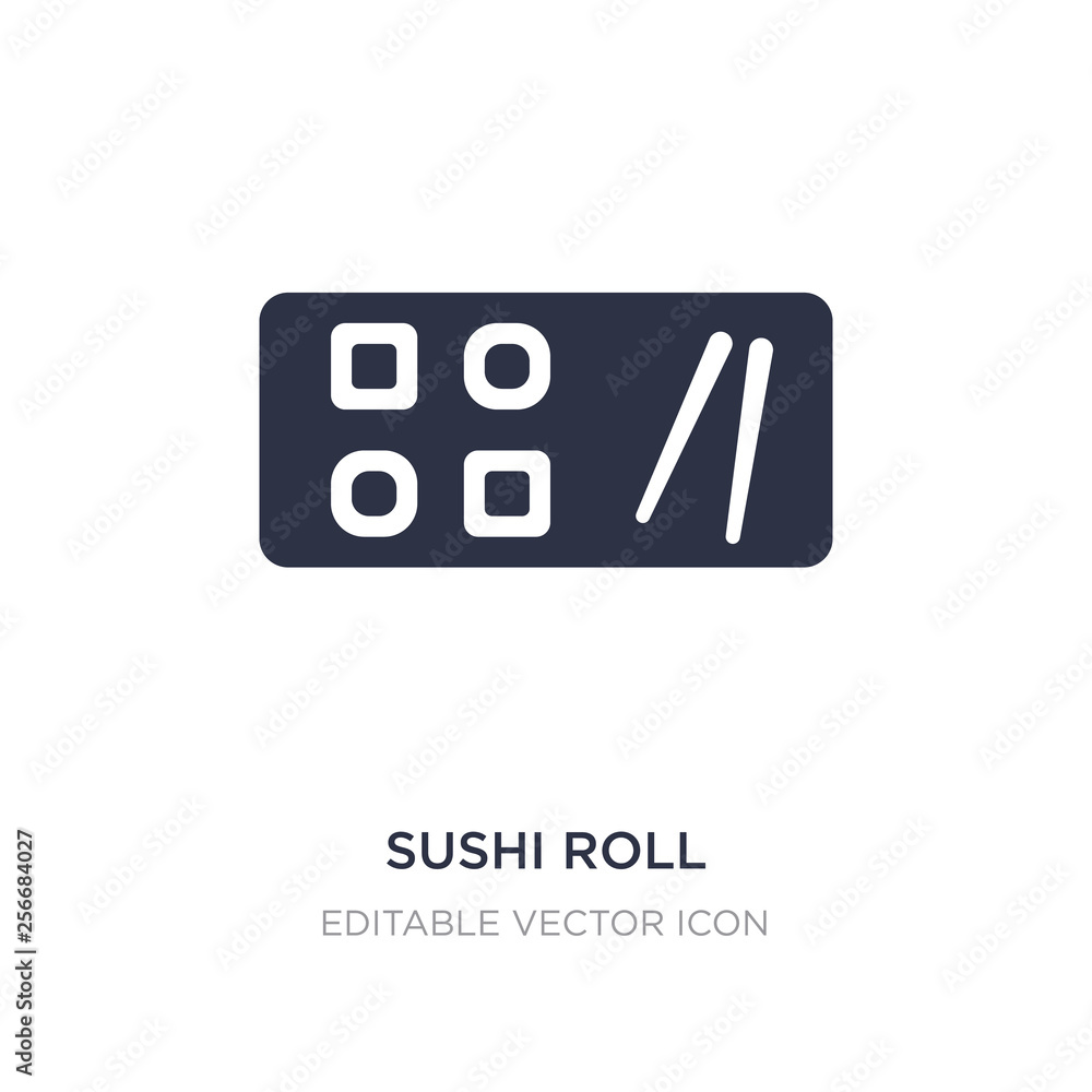 sushi roll icon on white background. Simple element illustration from Food concept. sushi roll icon on white background. Simple element illustration from Food concept.