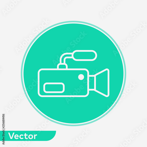 Video camera vector icon sign symbol
