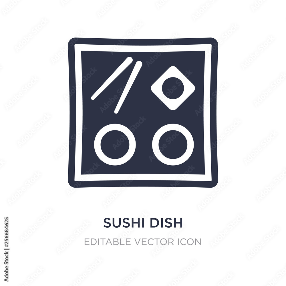 sushi dish icon on white background. Simple element illustration from Food concept. sushi dish icon on white background. Simple element illustration from Food concept.