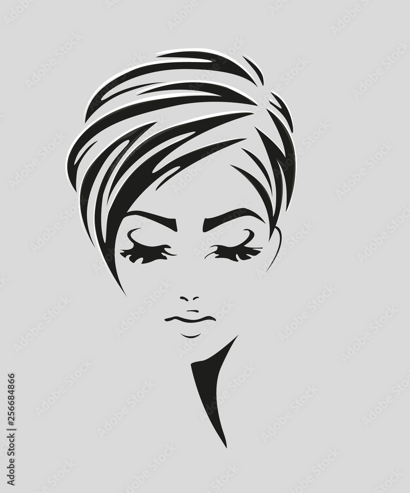 Beautiful business girl with short hair and makeup. Beautiful business girl with short hair and makeup.