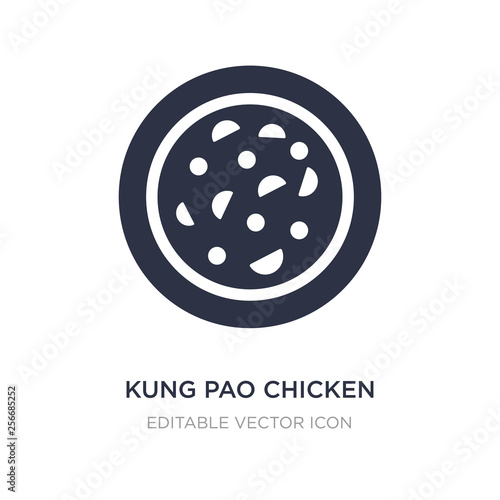kung pao chicken icon on white background. Simple element illustration from Food and restaurant concept.
