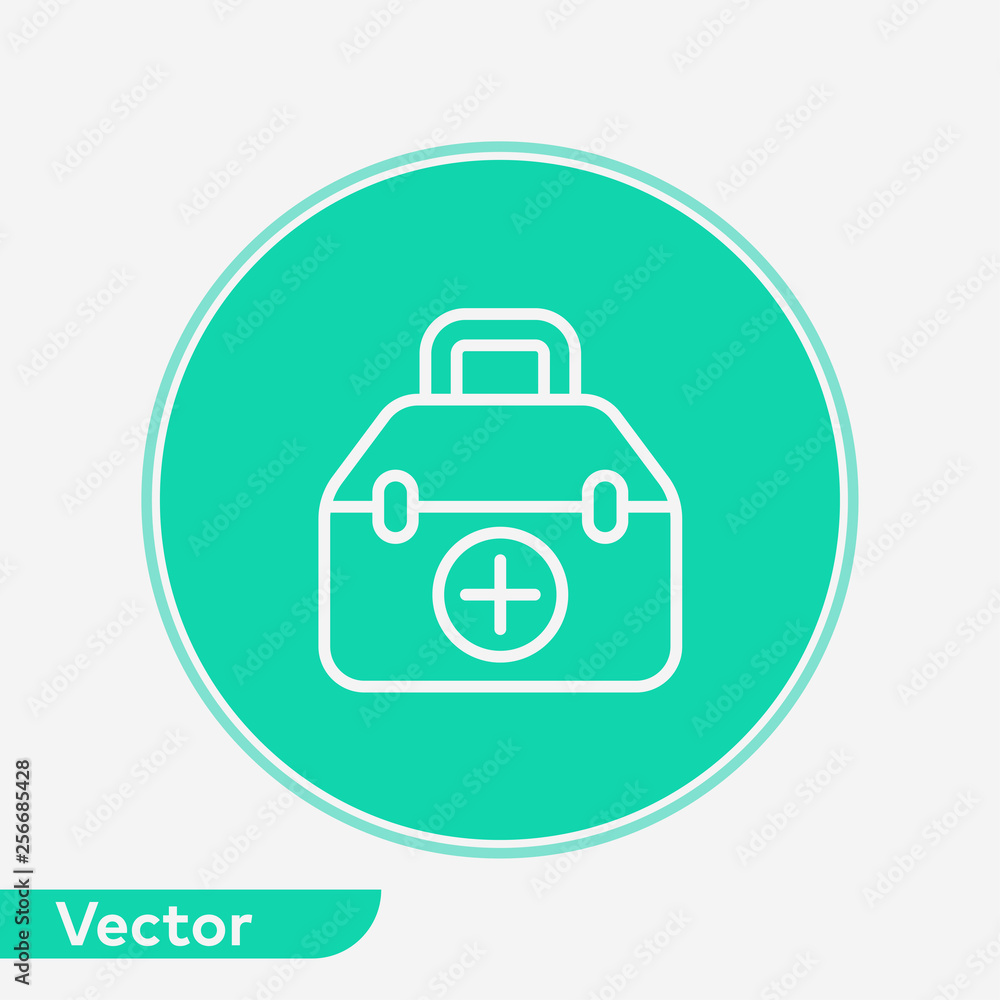 Medical bag vector icon sign symbol Medical bag vector icon sign symbol