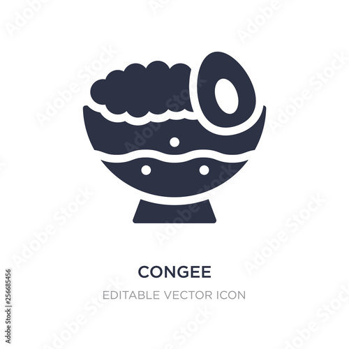 congee icon on white background. Simple element illustration from Food and restaurant concept.
