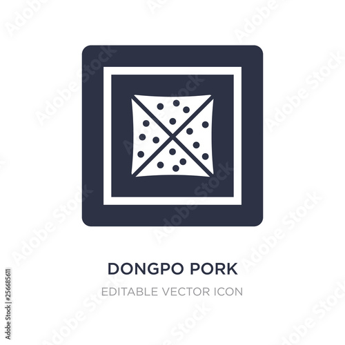 dongpo pork icon on white background. Simple element illustration from Food and restaurant concept. photo