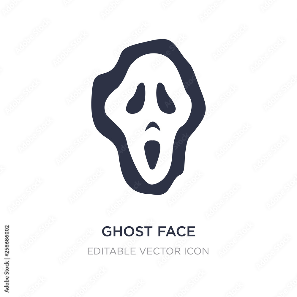 ghost face icon on white background. Simple element illustration from General concept. ghost face icon on white background. Simple element illustration from General concept.