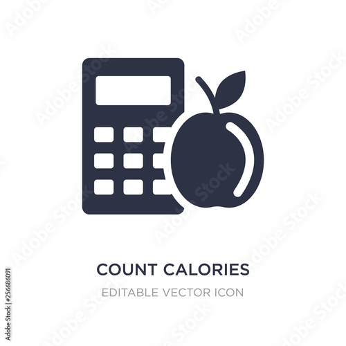 count calories icon on white background. Simple element illustration from General concept.