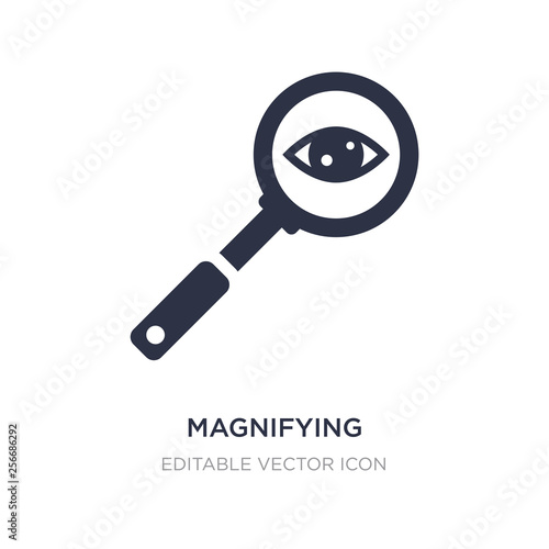 magnifying glass searcher icon on white background. Simple element illustration from General concept.