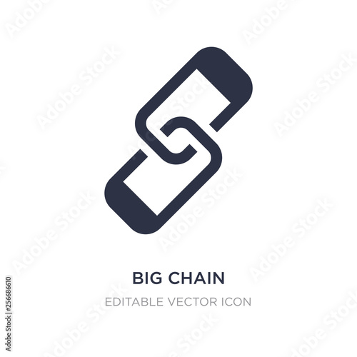 big chain icon on white background. Simple element illustration from General concept.