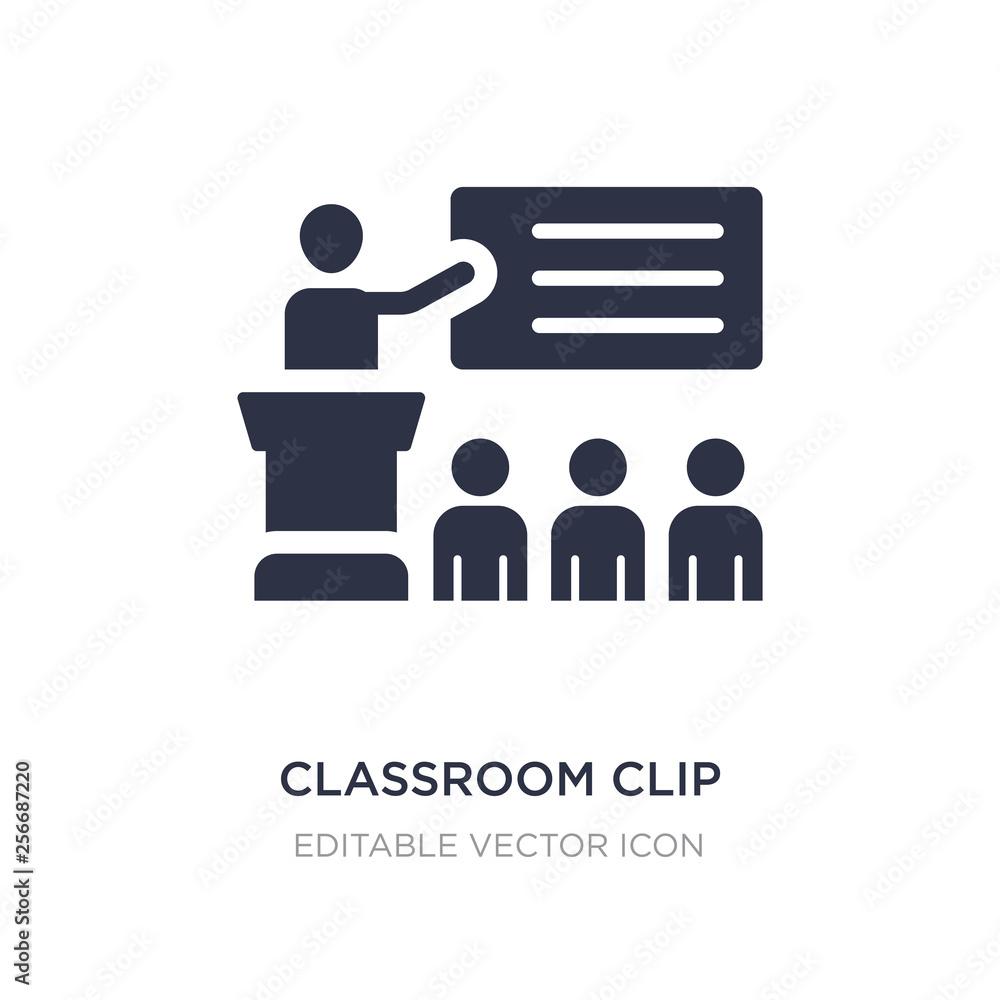 classroom clip icon on white background. Simple element illustration from General concept. classroom clip icon on white background. Simple element illustration from General concept.