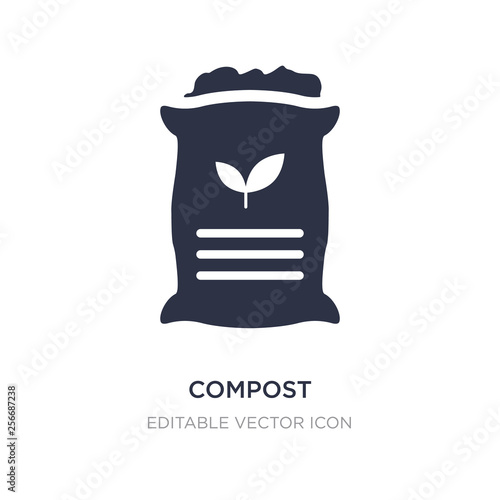 compost icon on white background. Simple element illustration from General concept.