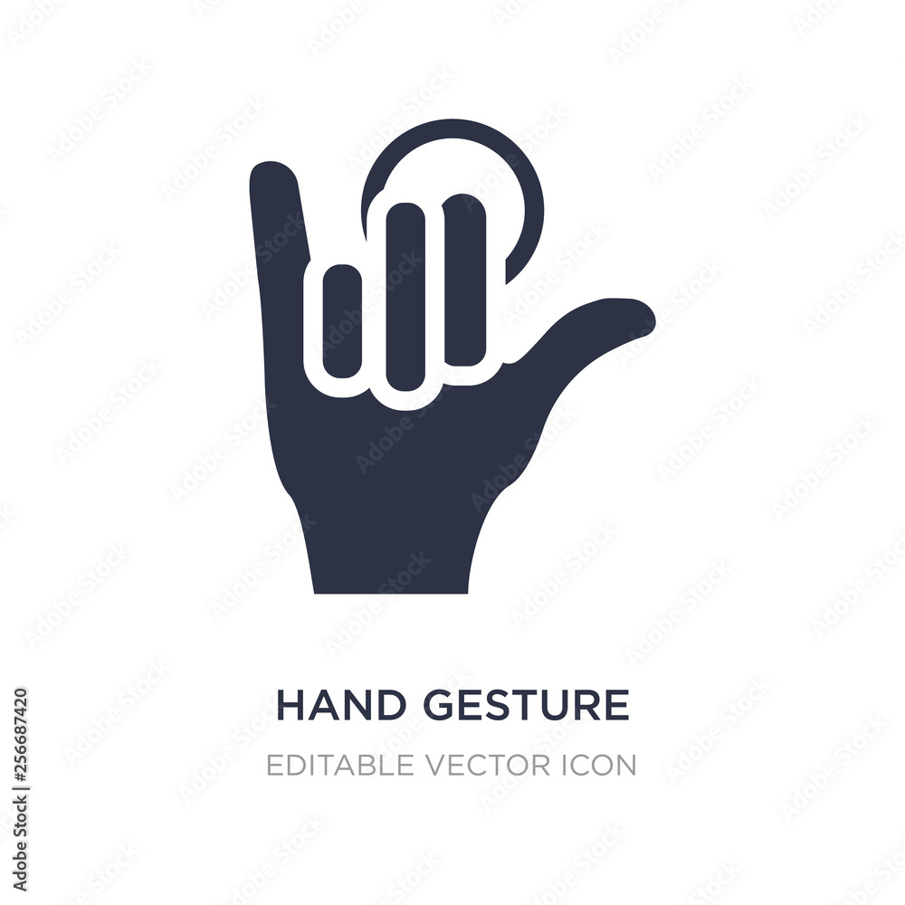 hand gesture icon on white background. Simple element illustration from Guestures concept. hand gesture icon on white background. Simple element illustration from Guestures concept.